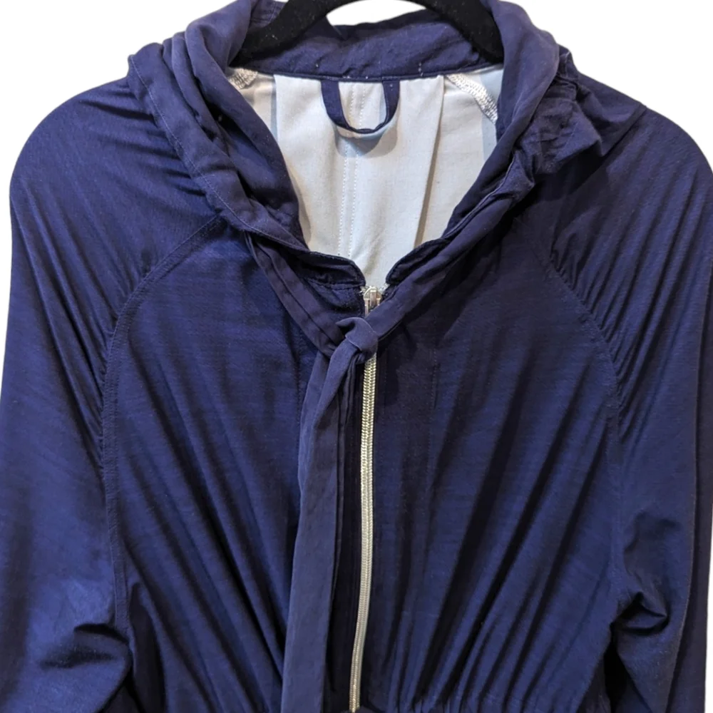 {FLAWS} Lululemon Vitality Full Zip Hooded Purple Anorak Jacket (10)